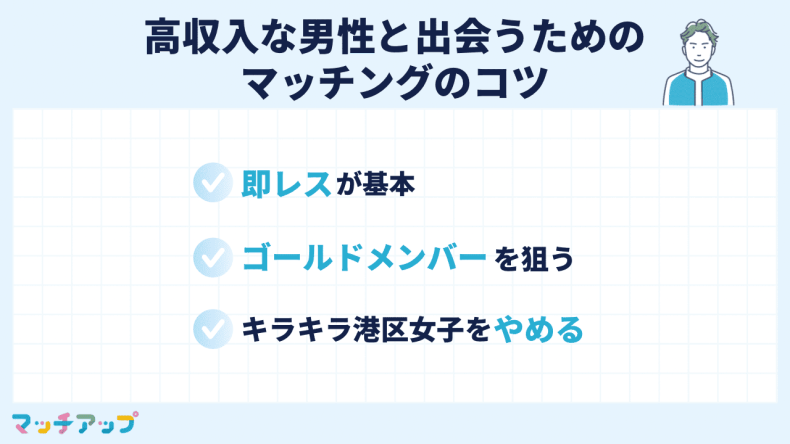 【女性編】高収入な男性と出会うためのマッチングのコツ