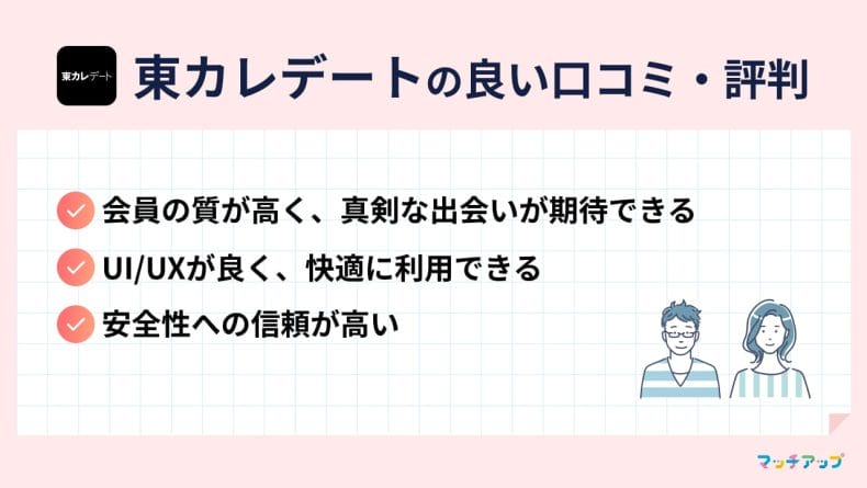 東カレデートの良い口コミ・評判を分析