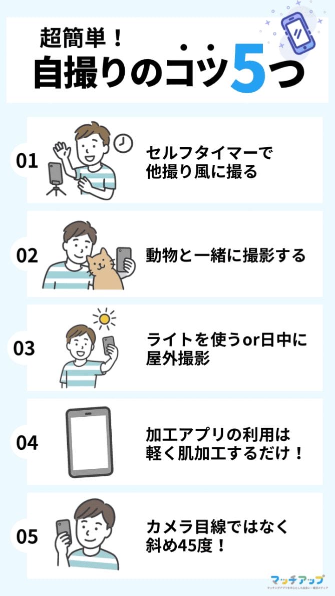超簡単!自撮りのコツ5つ!男性におすすめ自撮りアプリも紹介