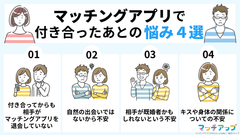 マッチングアプリで付き合ったあとの悩み4選