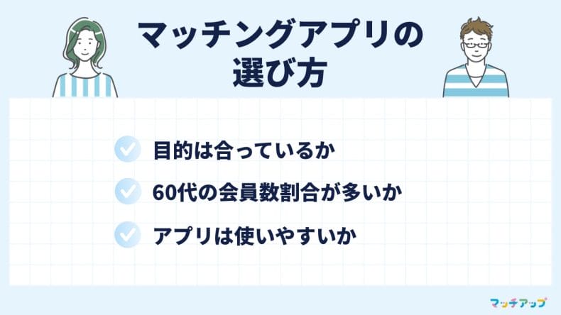 60代・シニアが出会えるマッチングアプリの選び方