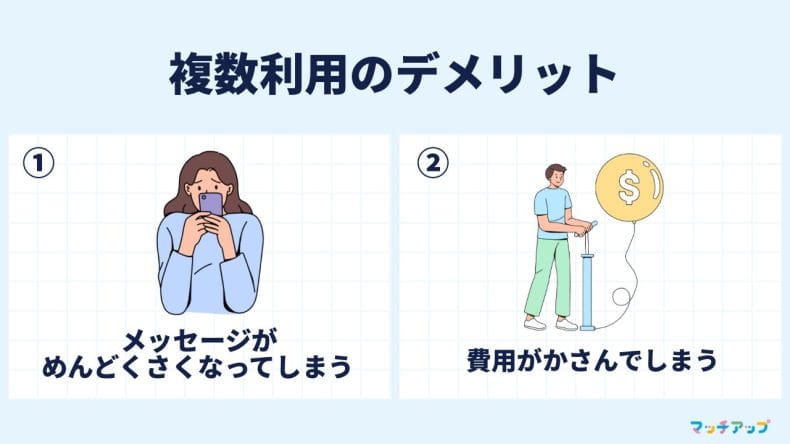 掛け持ちする前に知っておきたい複数利用のデメリット