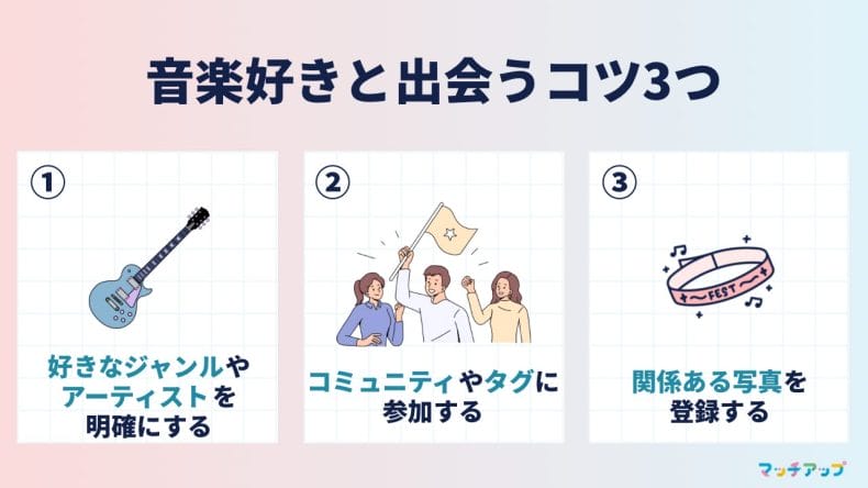 音楽好きと出会うコツ3つ