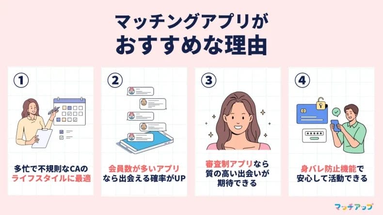 CAと出会うならマッチングアプリがおすすめ!