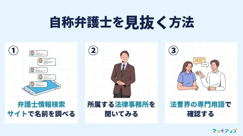それって本物？自称・弁護士を見抜く3つの方法