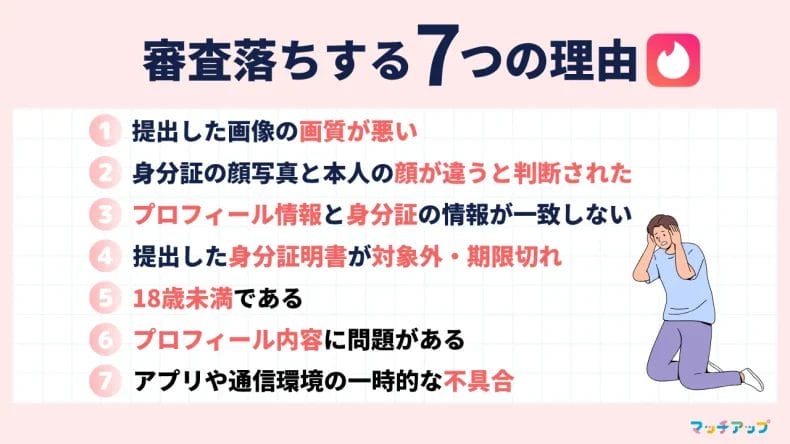 Tinderの年齢確認で審査落ちする7つの原因と通過のコツ